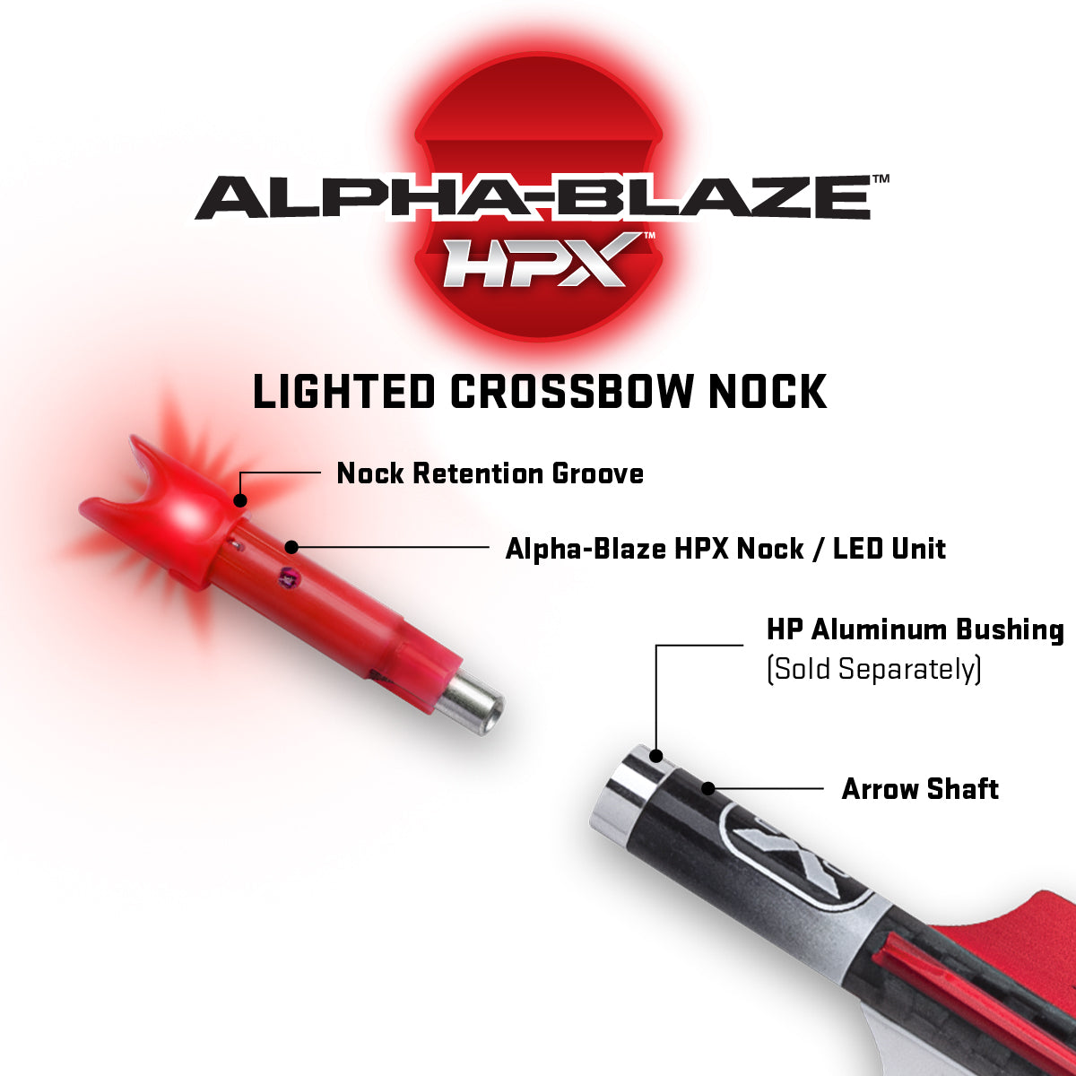 TenPoint Alpha Blaze HPX Lighted Nocks 3 pk