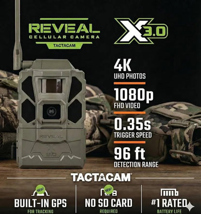 Tactacam Reveal Cellular Camera X3.0