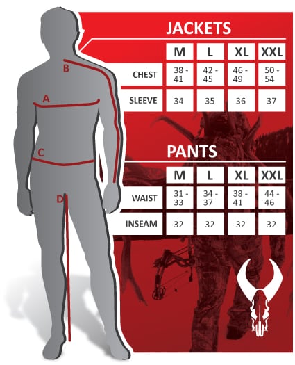 Badlands Sizing Chart